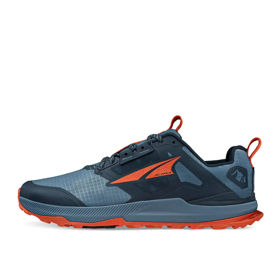 Altra Men's Lone Peak 8 Trail Running Shoe in Blue/Orange AW24