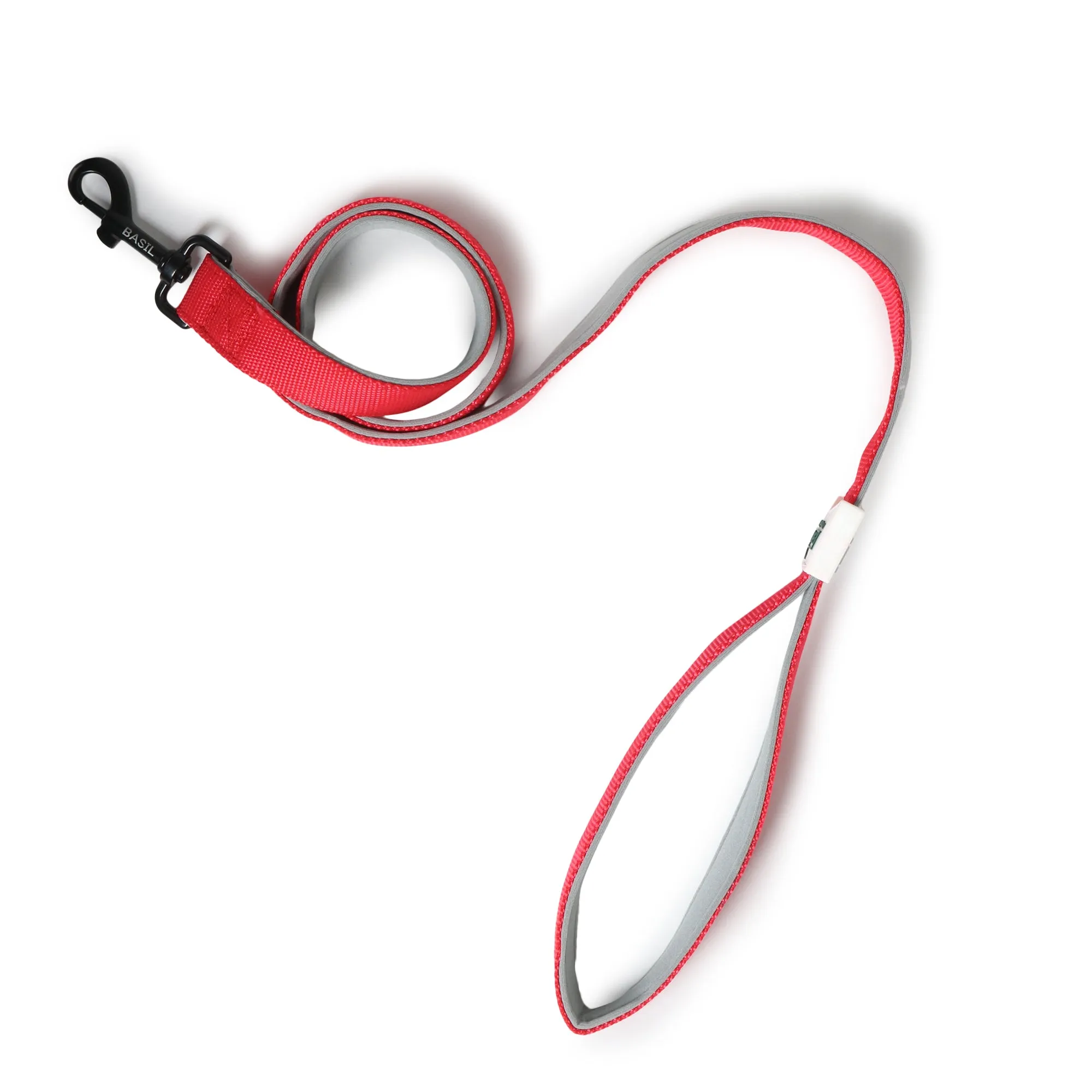 BASIL Padded Leash for Dogs & Puppies (Red)
