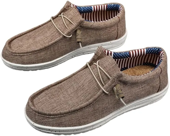 Comfortable Breathable Loafers - Men's Slip-On Sneakers for Running, Driving & Hiking - Non Slip Casual Durable Sole Walking Shoes