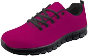 Dellukee Women's Casual Walking Shoes Solid Color Durable Breathable Lace Up Sport Running Fashion Sneaker