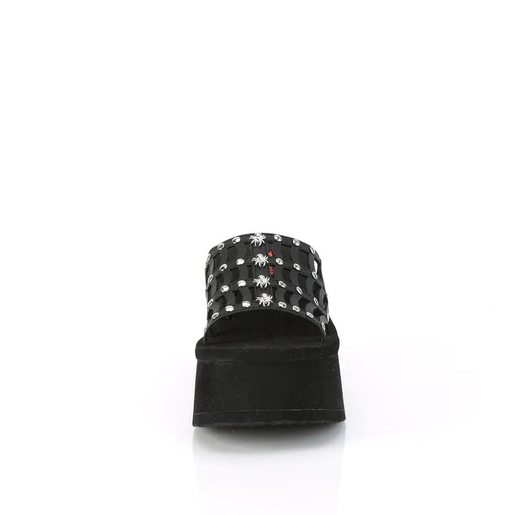 Demonia Spiderweb Platform Sandal