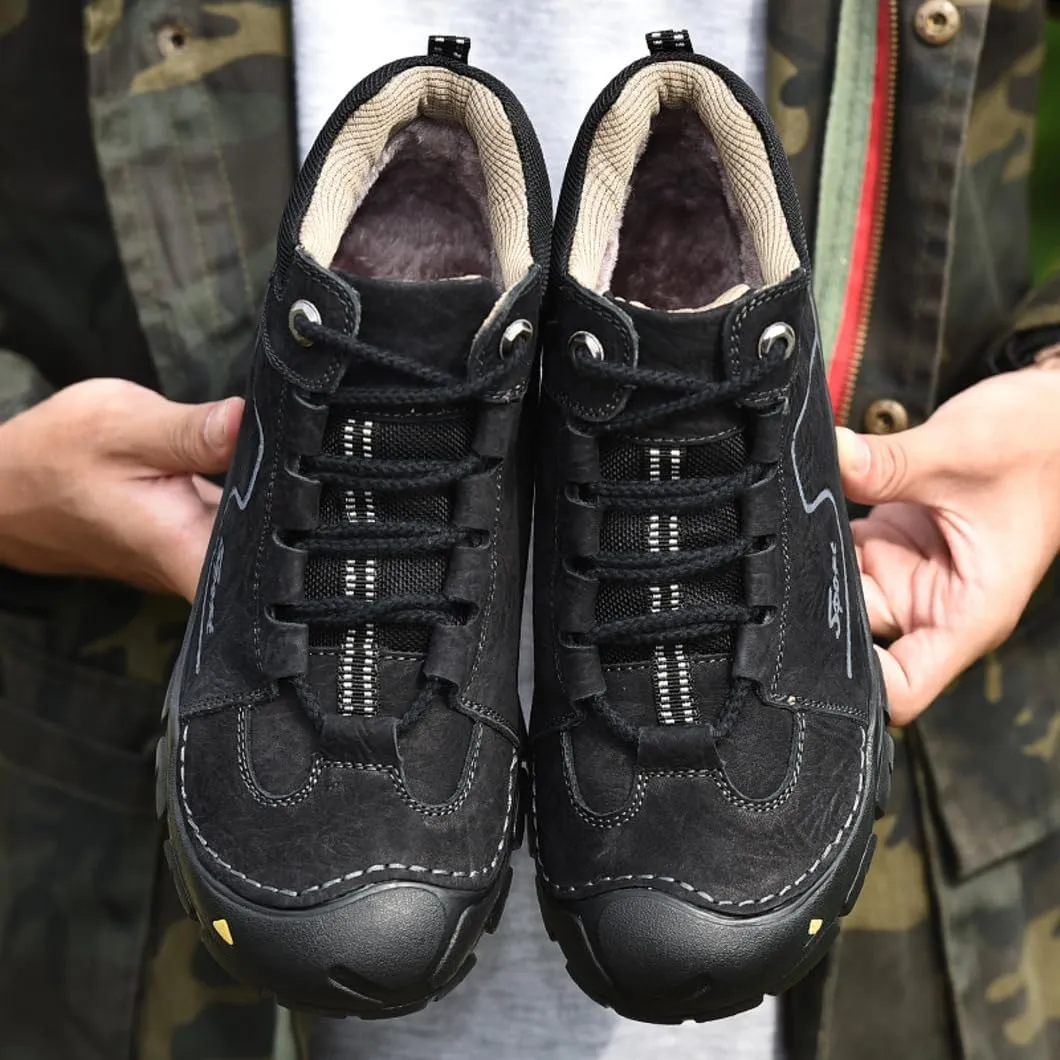 Hiking Shoes for Men Waterproof Non-Slip Durable Outdoor Travel High top Shoes Comfort Black/Brown