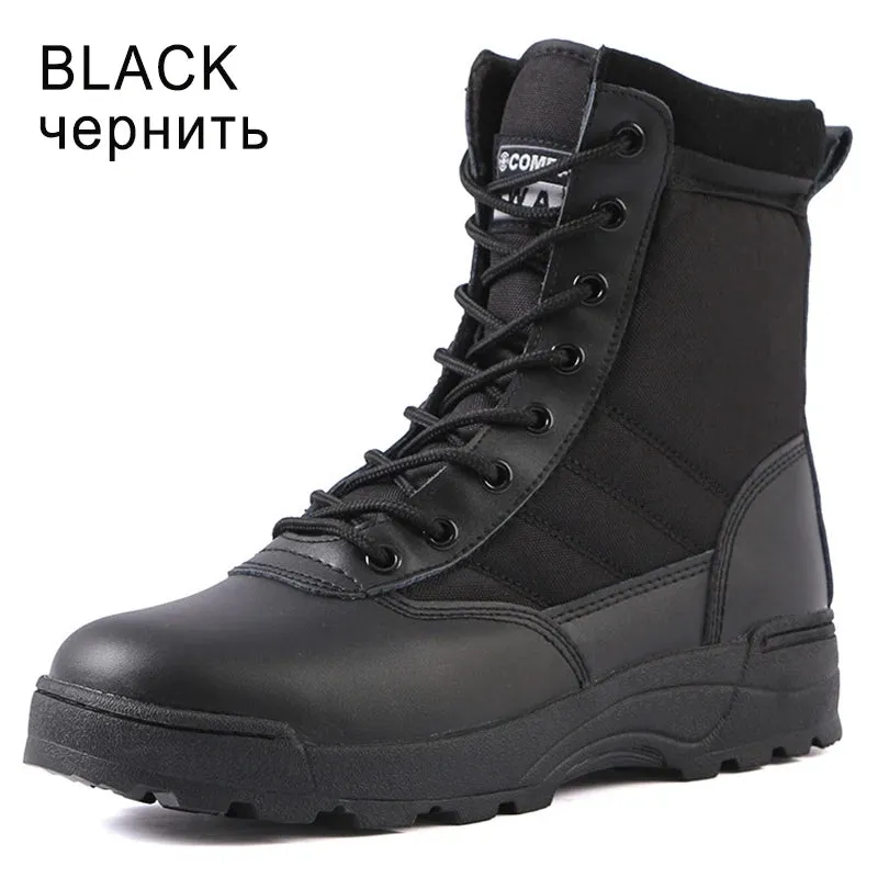 Hnzxzm  Men Military Boot Combat Mens Camo Ankle Boots Tactical Big Size 36-47 Army Boot Male Shoes Work Safety Shoes Motocycle Boots