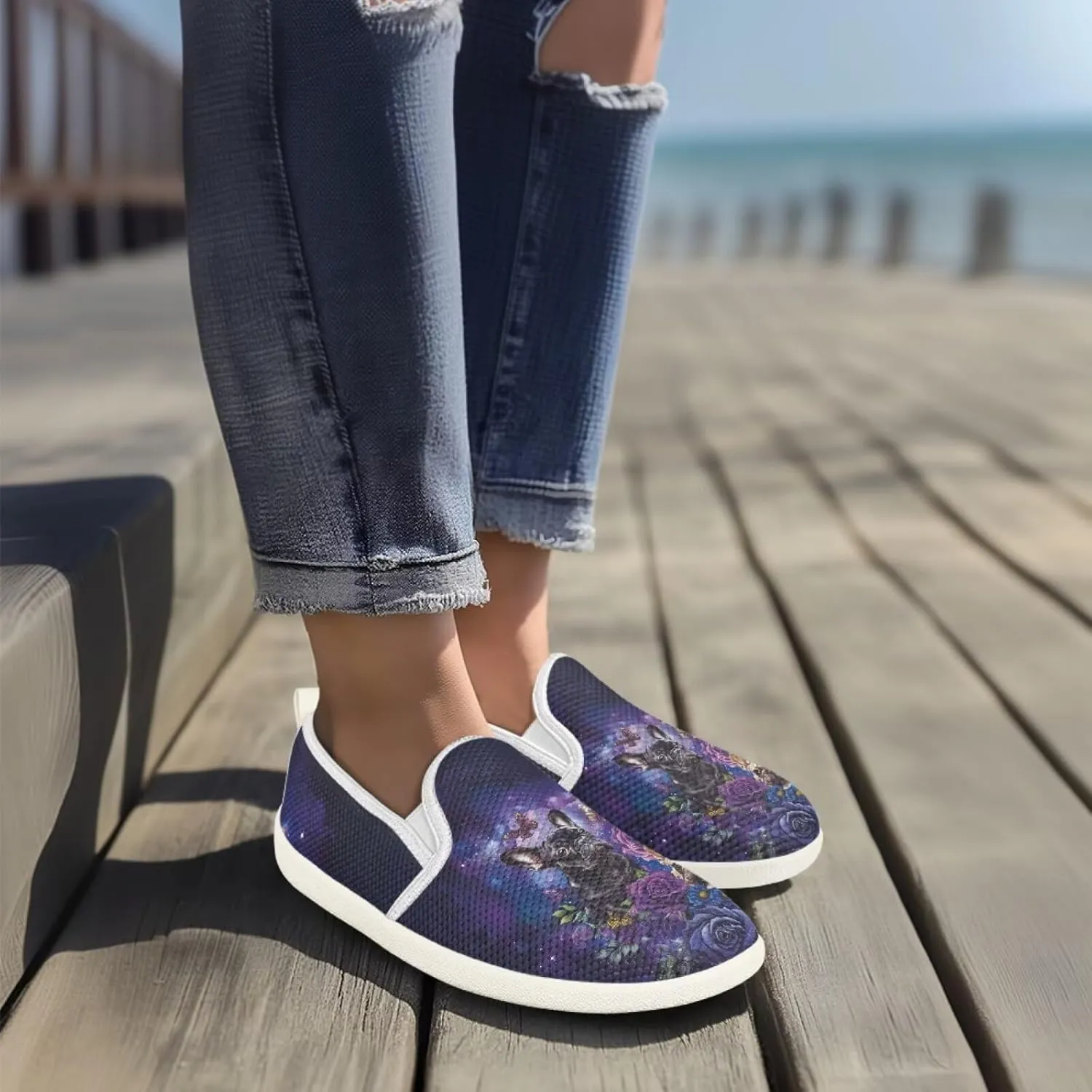 JoyLamoria Happy Puppy Family Walking Shoes Sneakers Unisex Arch Support Walking Shoe PlatformLoafers Cute Sport Shoes