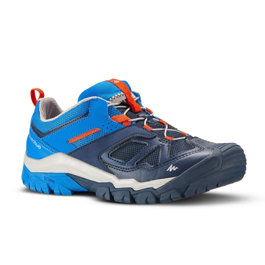 Kids' Low Lace-up Shoes - Sizes 2.5 to 5 - Blue/Orange