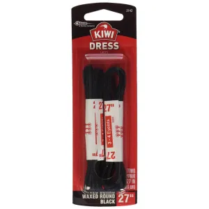 KIWI - Dress Laces Waxed Round Black 27" - 1 Pair