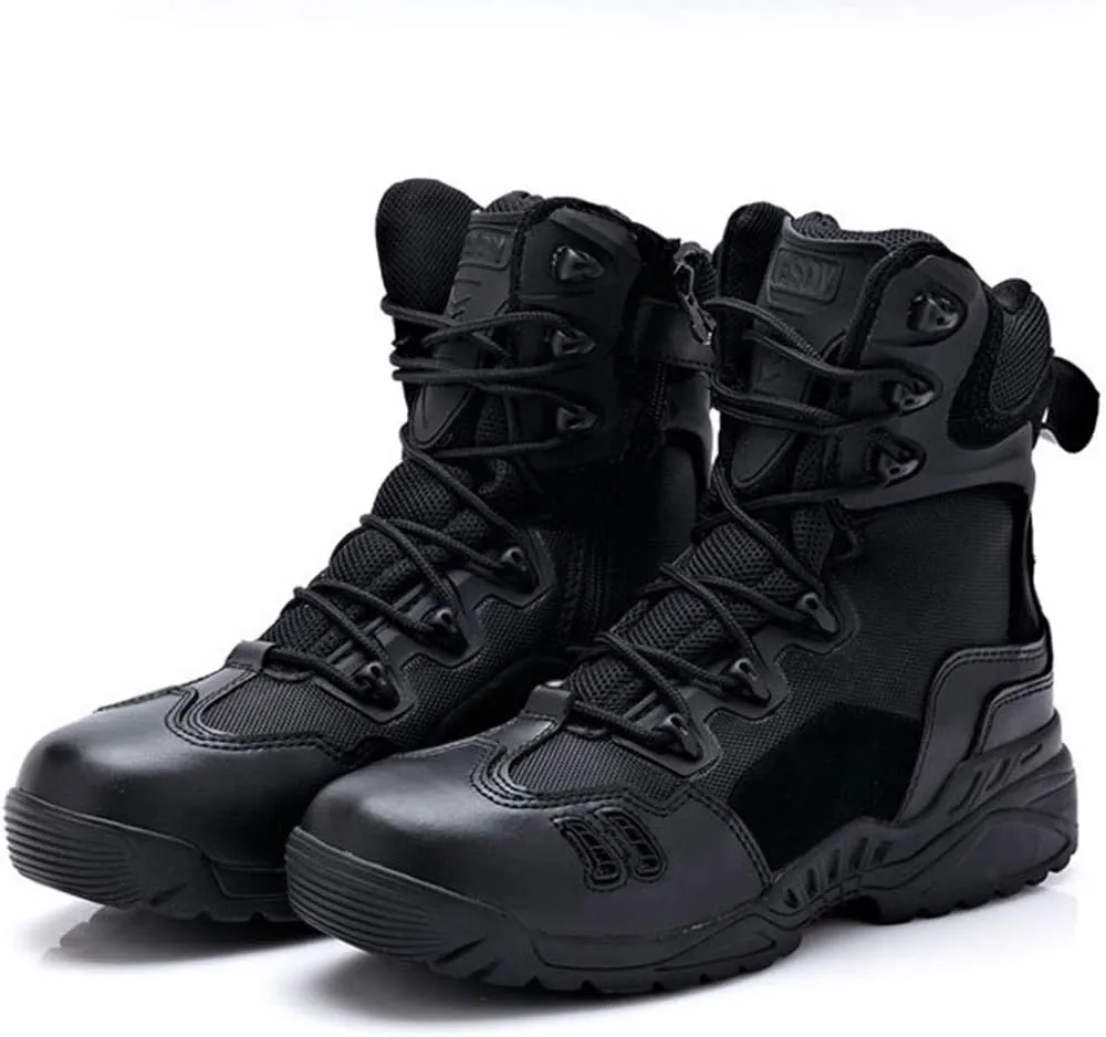 Men Military Combat Boots Ankle Army Shoes Casual Outdoor Hiking Desert Patrol High Top Walking Climbing Sneakers