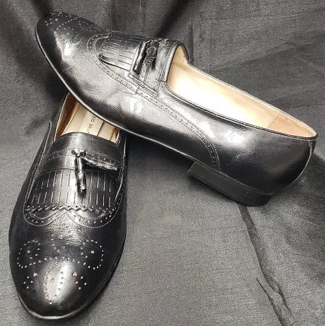 Oliver-- Men's Dress Kiltie Tassel Slip-On -- Black