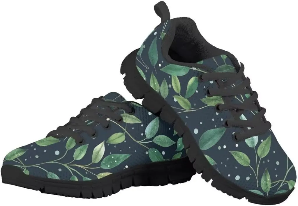 Pinupub Kids Graphic Sneakers for Boys Girls Tie Lace Non Slip Durable Running Walking Sports Shoes