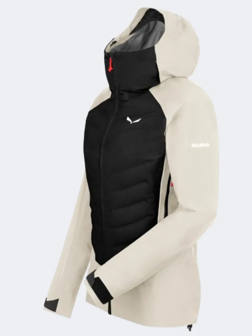 Salewa Sella Ptx 3L Rds Down Women Skiing Jacket Beige Oatmeal
