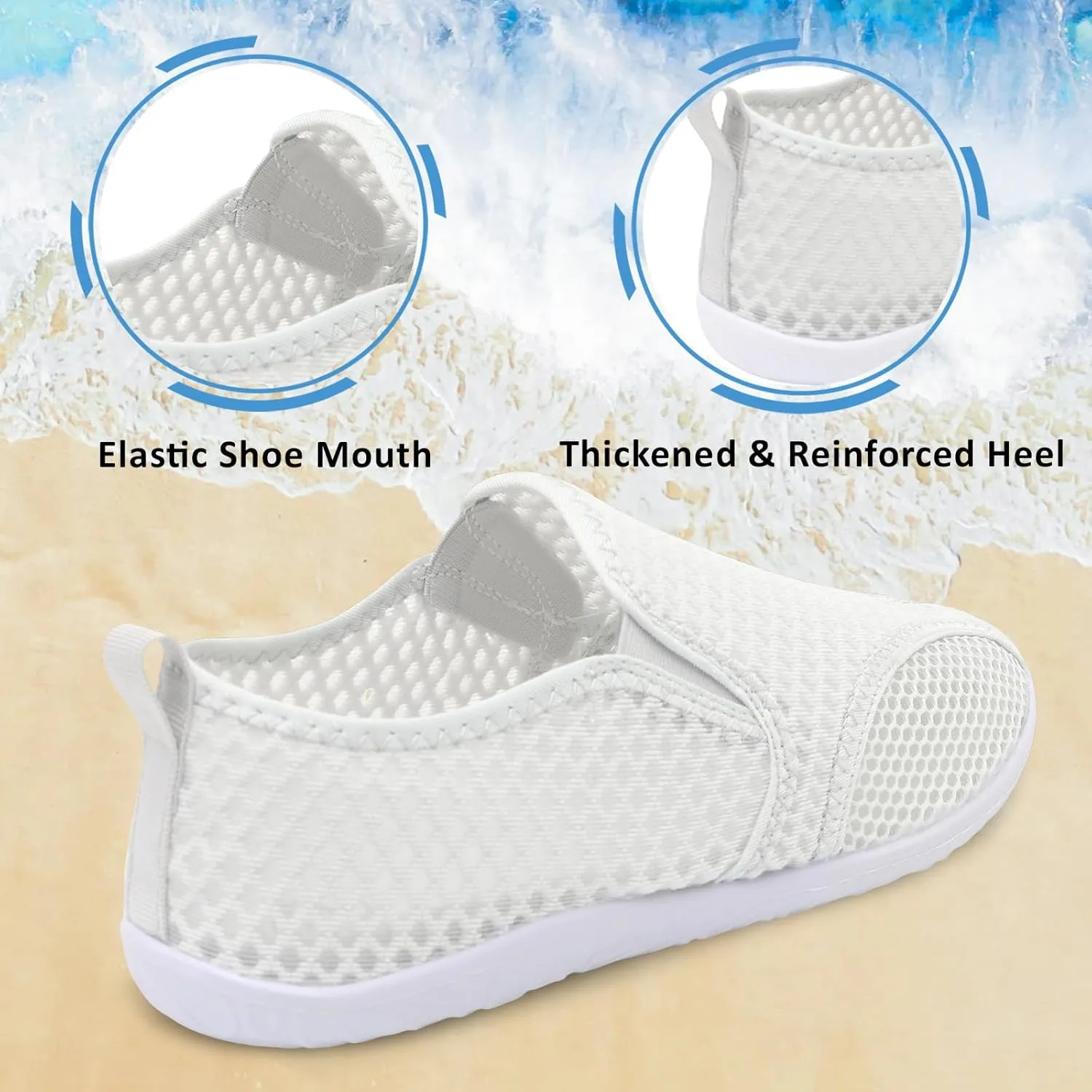 Spesoul Water Shoes for Women Men Quick-Dry Swim Shoes Barefoot Aqua Socks Breathable Beach Sandals for Pool Surf Travel Camping Yoga Outdoor Sports