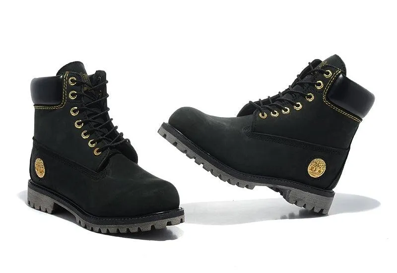 Timberland 6" Premium Boots - Black / Gold