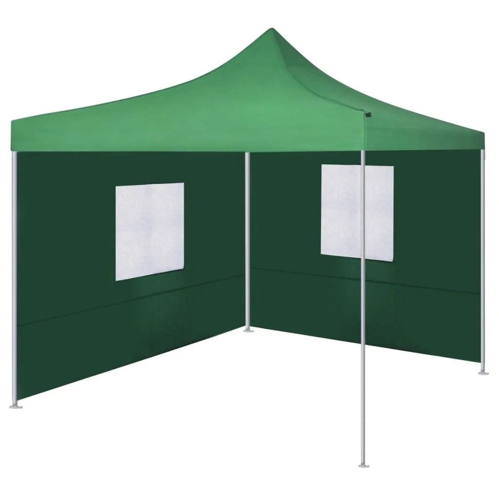vidaXL Foldable Tent with 2 Walls 3x3 m Green