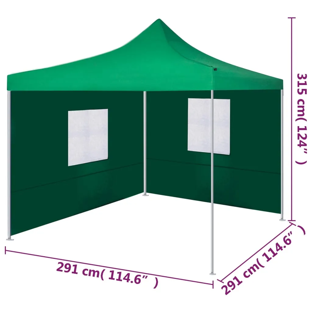 vidaXL Foldable Tent with 2 Walls 3x3 m Green
