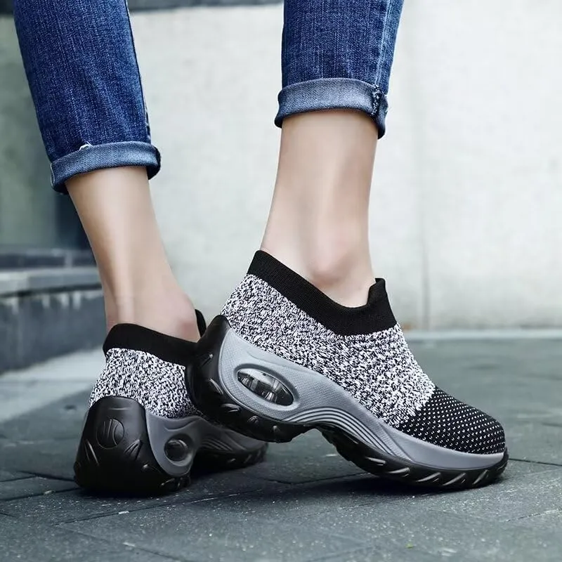 Women's Concise Breathable Slip On Walking Shoes for Street Shopping