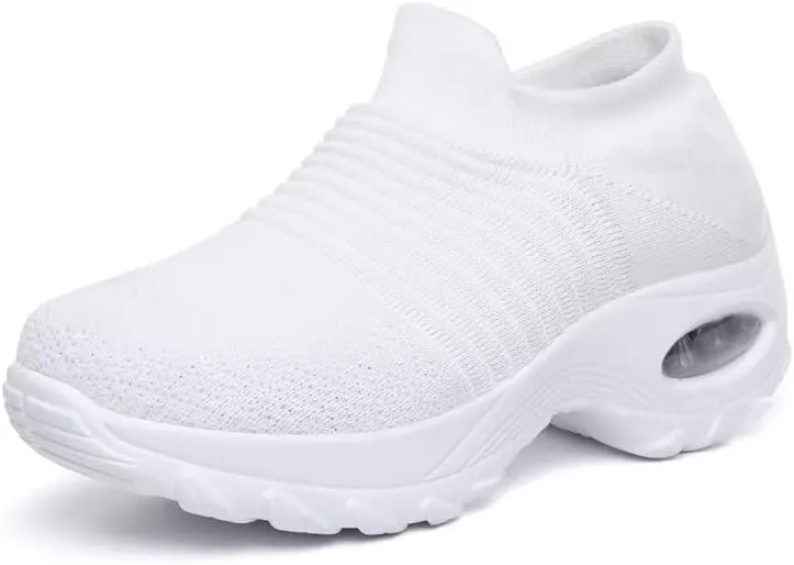 Women's Concise Breathable Slip On Walking Shoes for Street Shopping